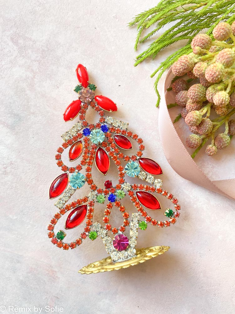 Christmas tree in rhinestones - Remix by Sofie