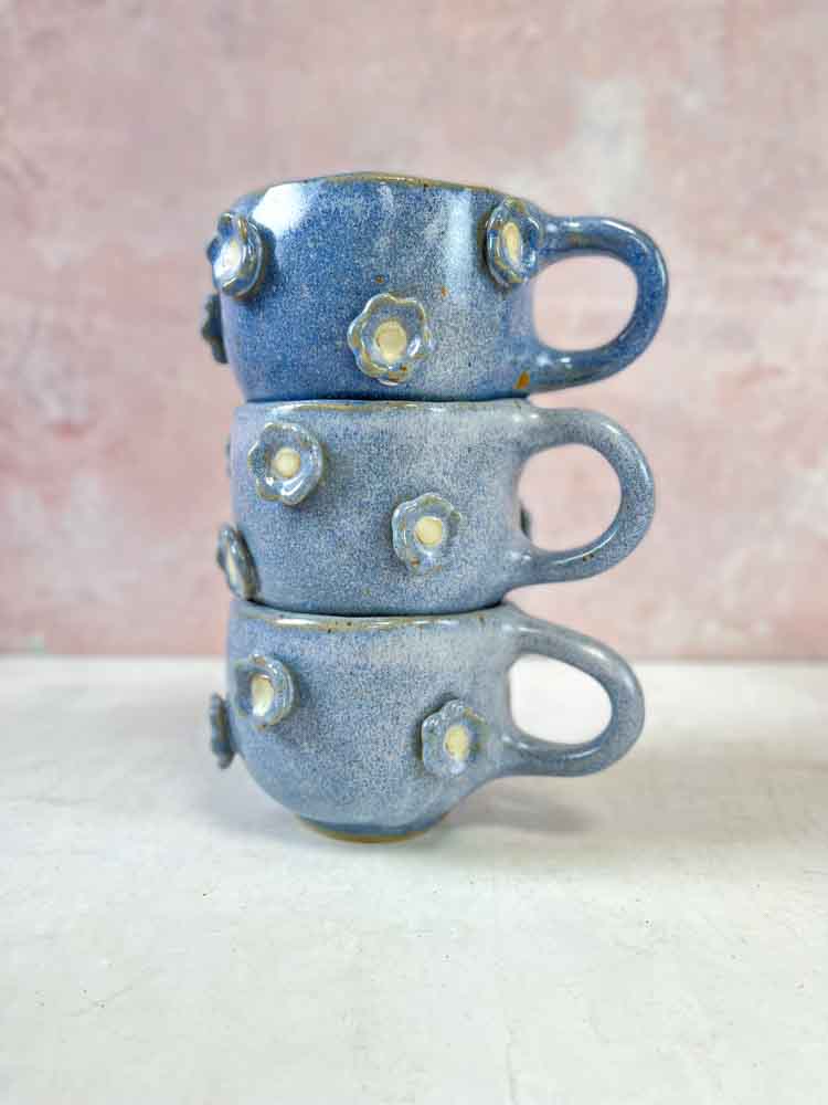 blue ceramic cup - Mia Lindbirk