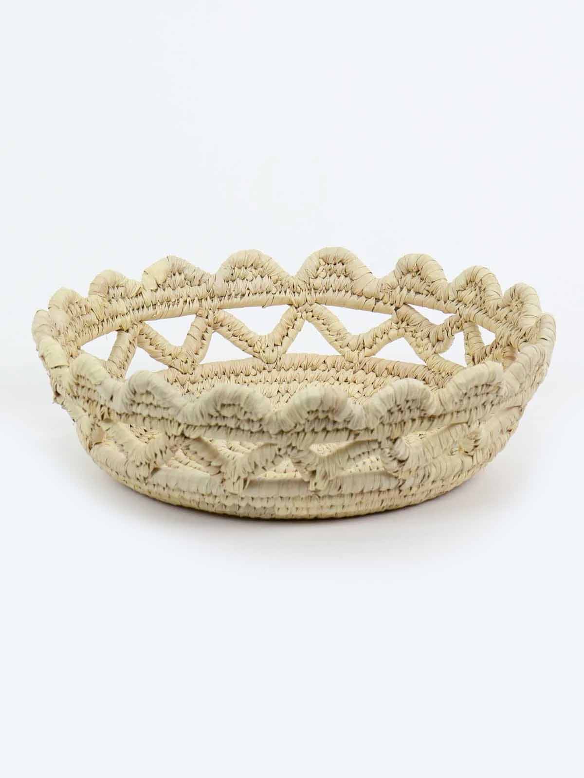 Bread basket 26x8 cm palm leaves - Afroart