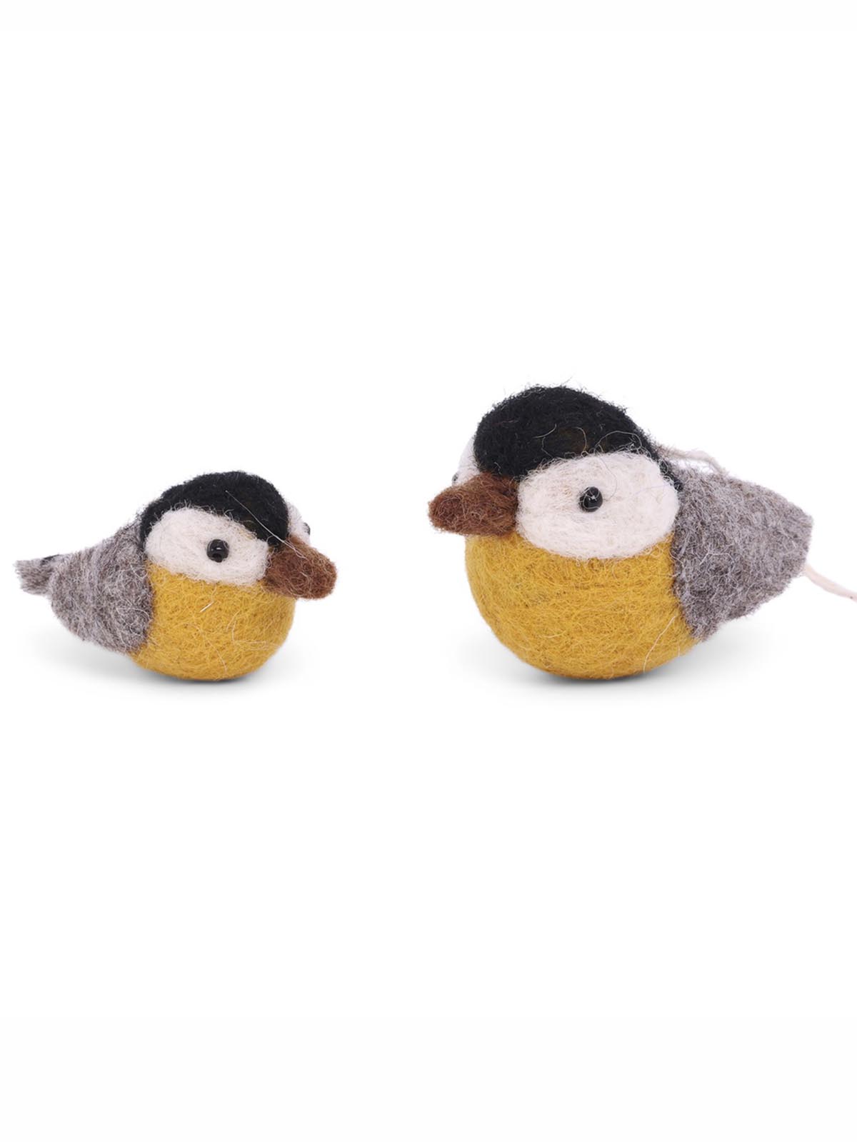 Fairtrade woolen ornaments - 2 mouse pads in yellow and grey felt - Gry & Sif