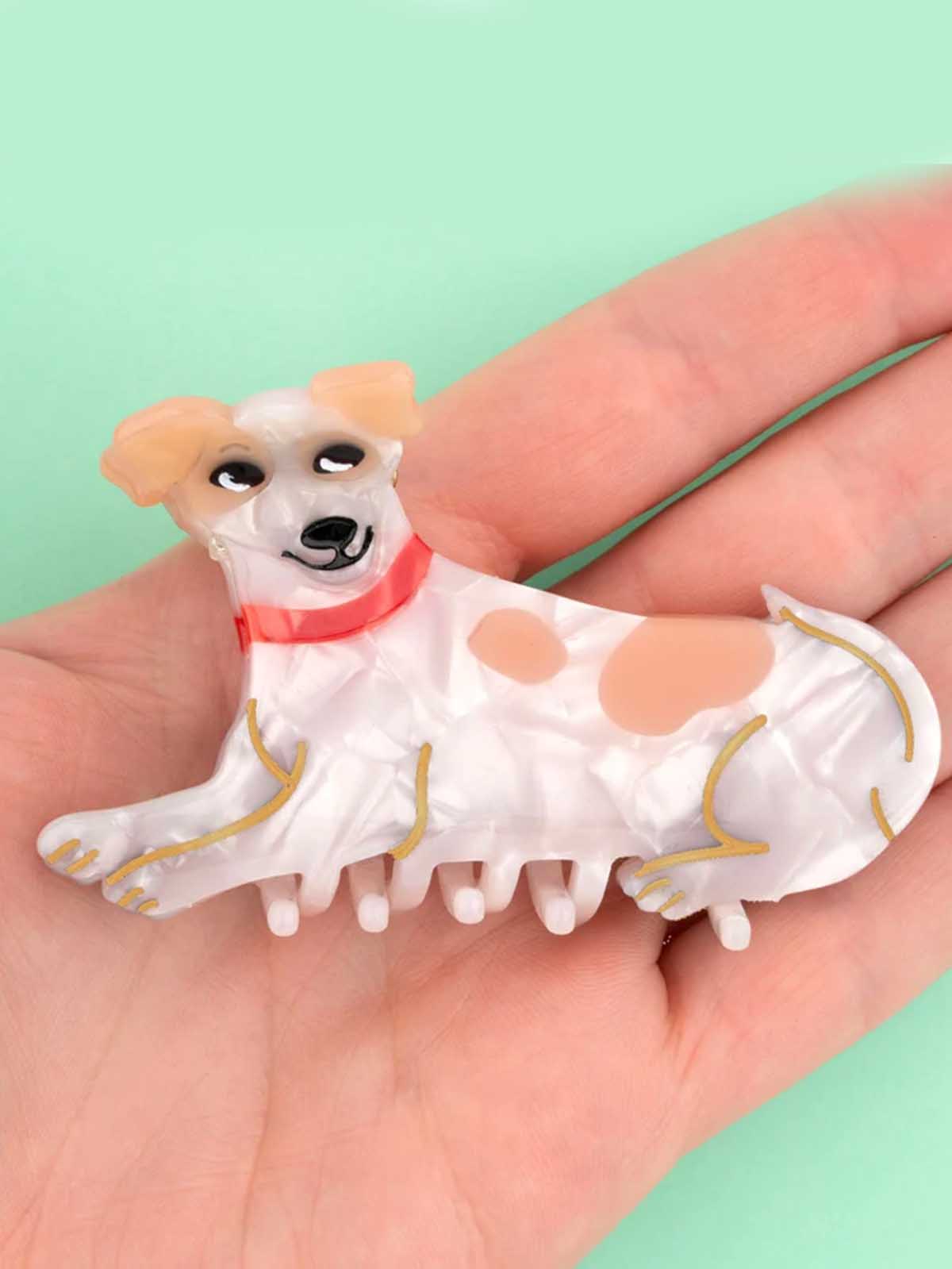 Hair clip with dog jack russel - Coucou Suzette