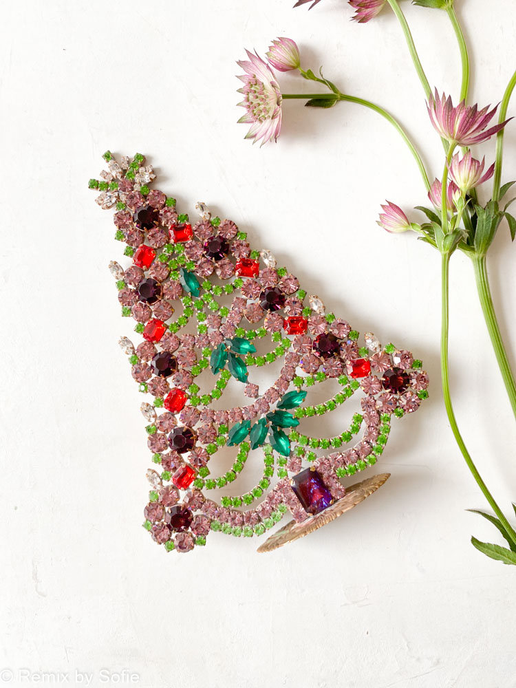 Christmas tree in rhinestone, rhinestone Christmas tree