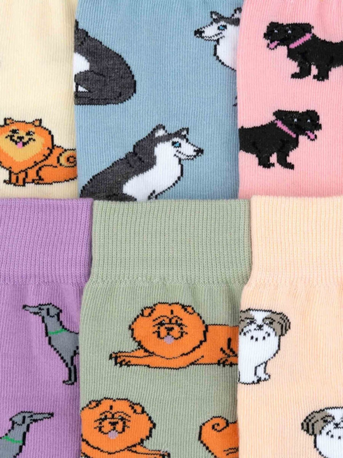 100% organic cotton socks with dogs