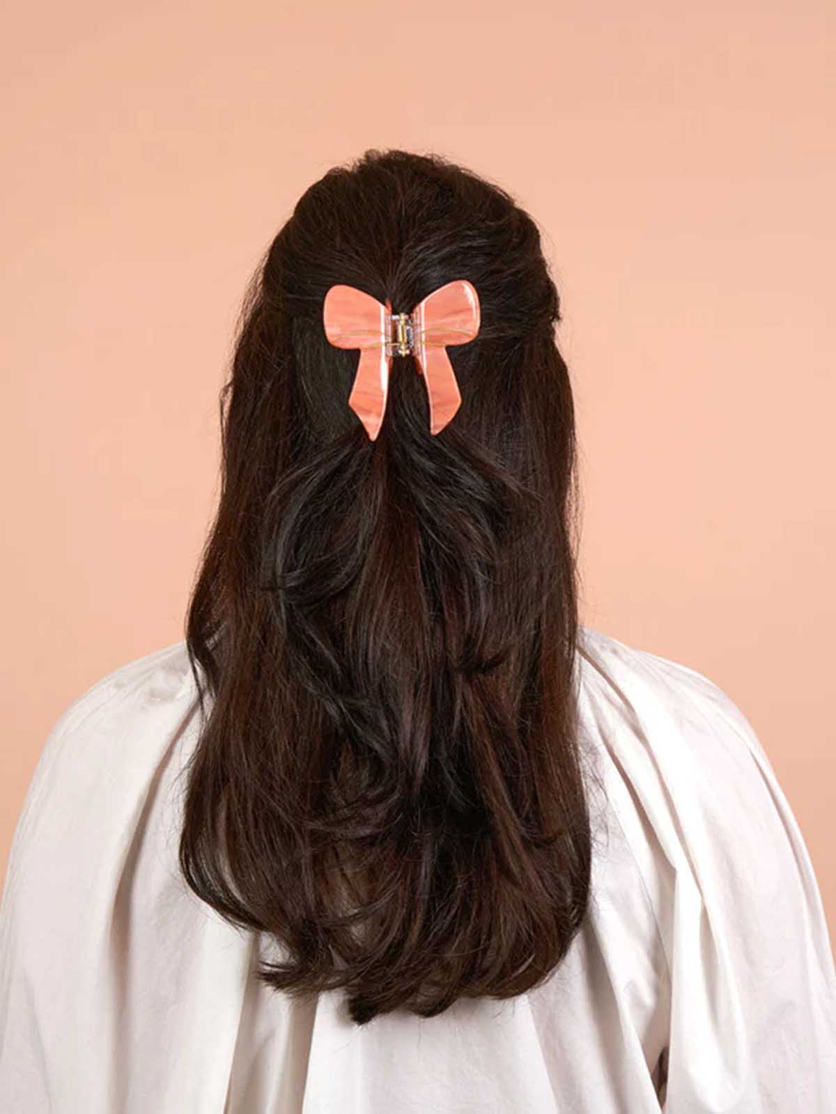 hair clip pink ribbon - Coucou Suzette