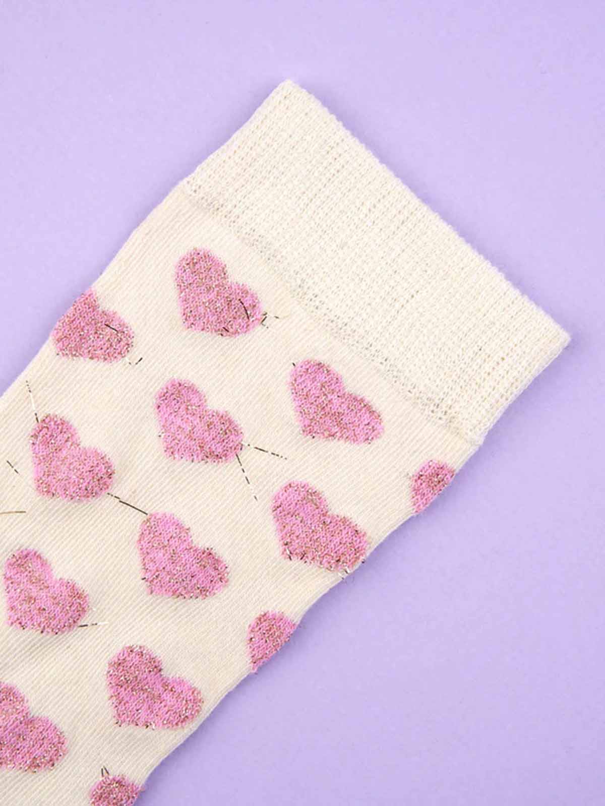 Socks with pink hearts - Coucou Suzette
