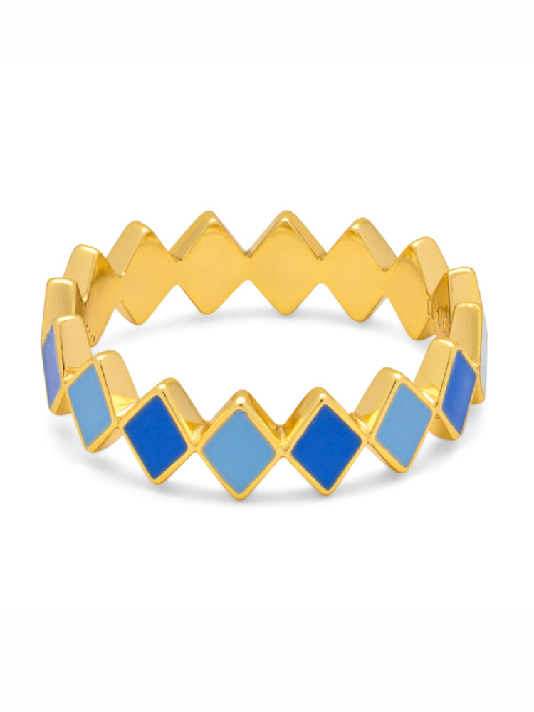 confetti ring with blue colors, lulu copenhagen, remix by Sofia, jewelry,