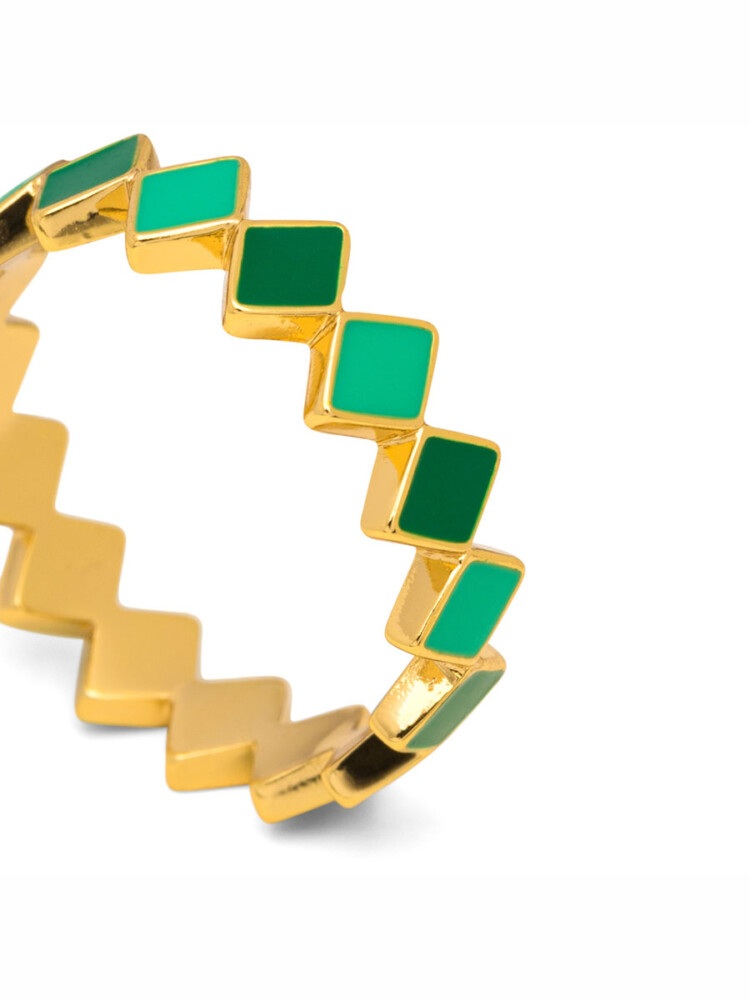 confetti ring with green colors, lulu copenhagen, remix by Sofia, jewelry,