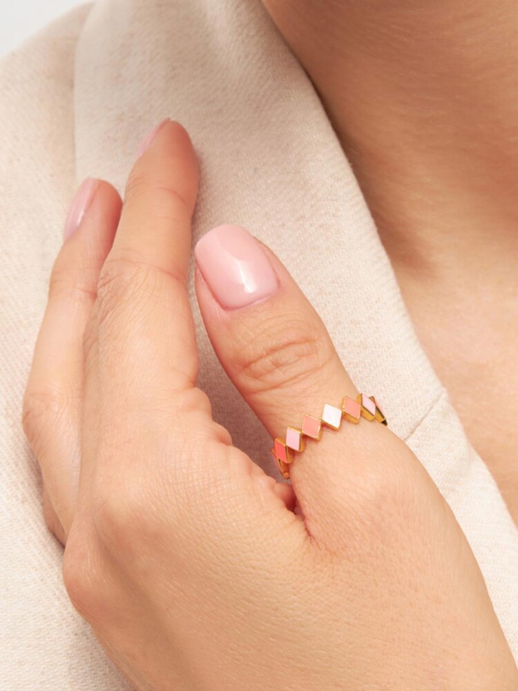 confetti ring with pink colors, lulu copenhagen, remix by Sofia, jewelry,