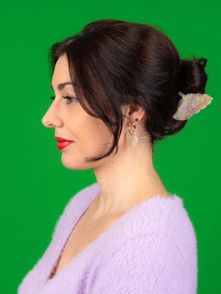 cou cou suzette earrings with mussels and mother of pearl