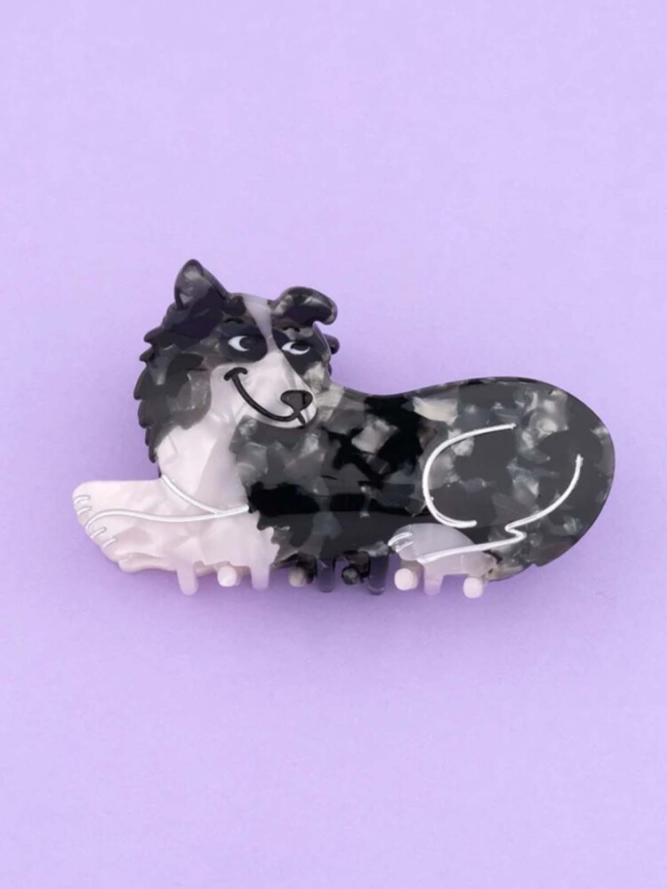 hair clip with border collie from French cou cou suzette