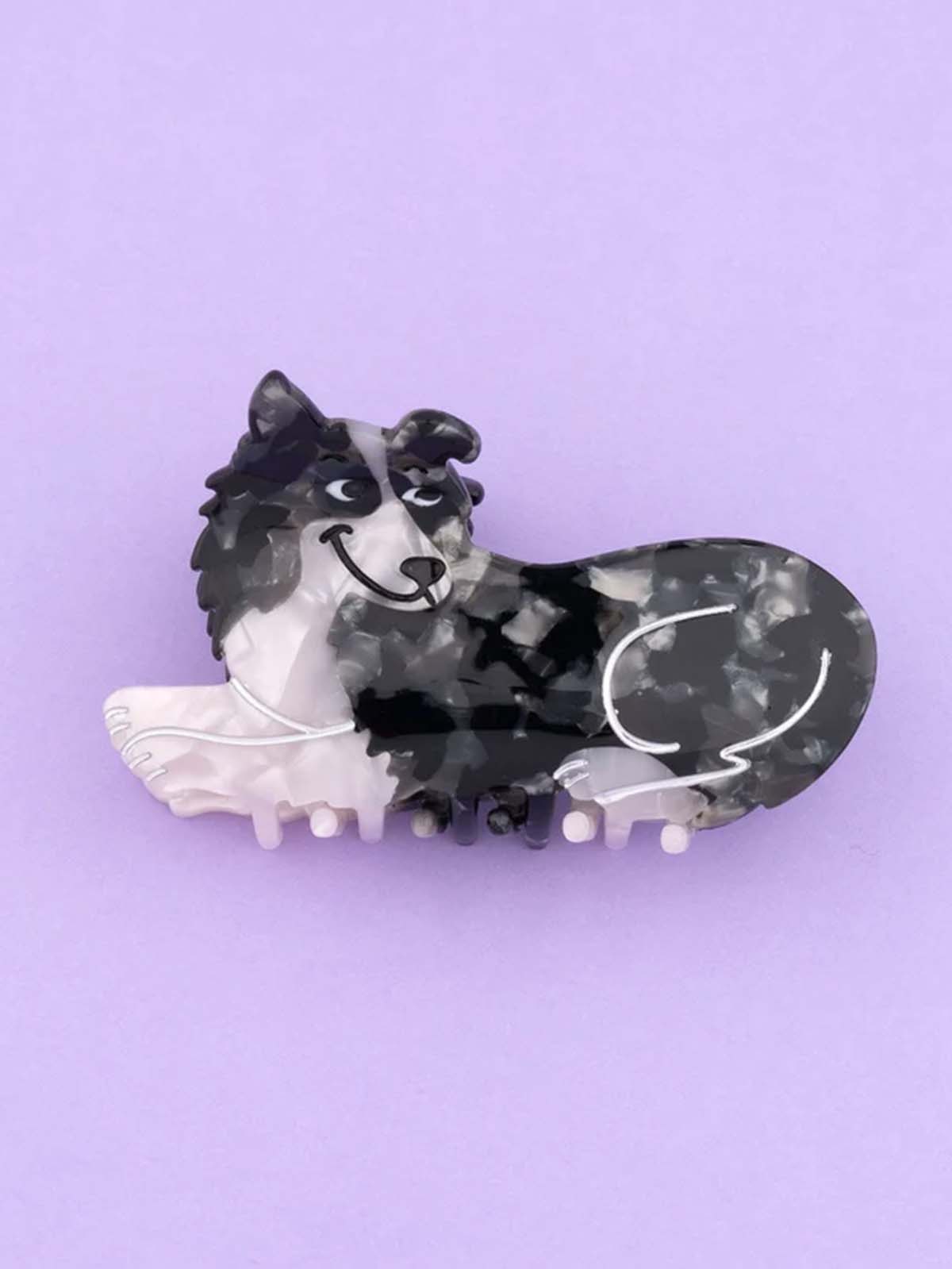 hair clip with border collie from French cou cou suzette