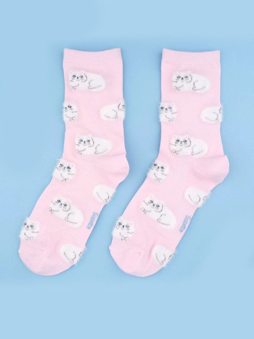 pink with peaches, remix by Sophie, cou cou suzette, socks, cotton socks, Italian cotton socks, cotton socks,
