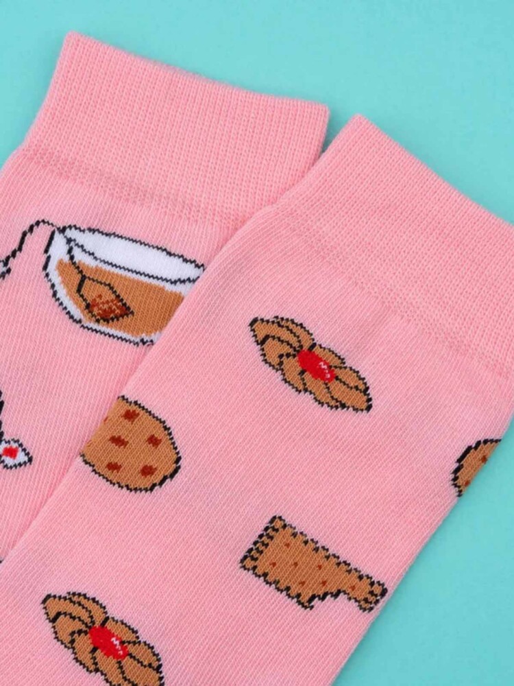 cou cou suzette cotton socks pink teatime