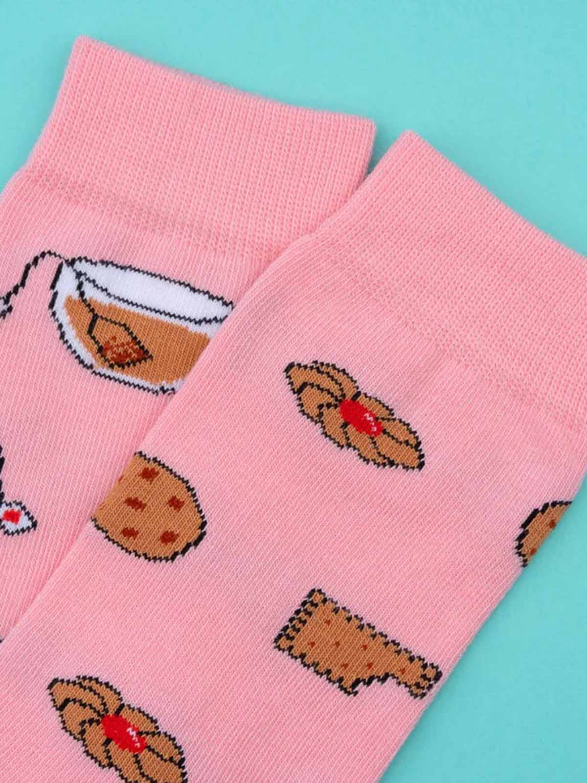 cou cou suzette cotton socks pink teatime