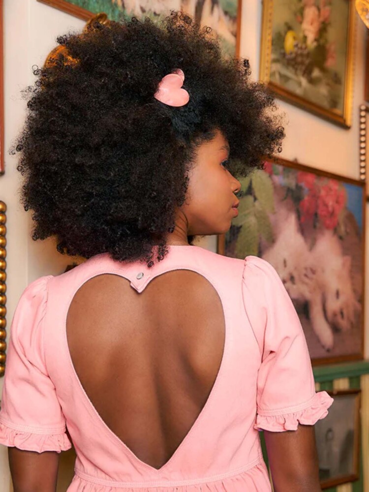 cou cou suzette hair clip with pink heart