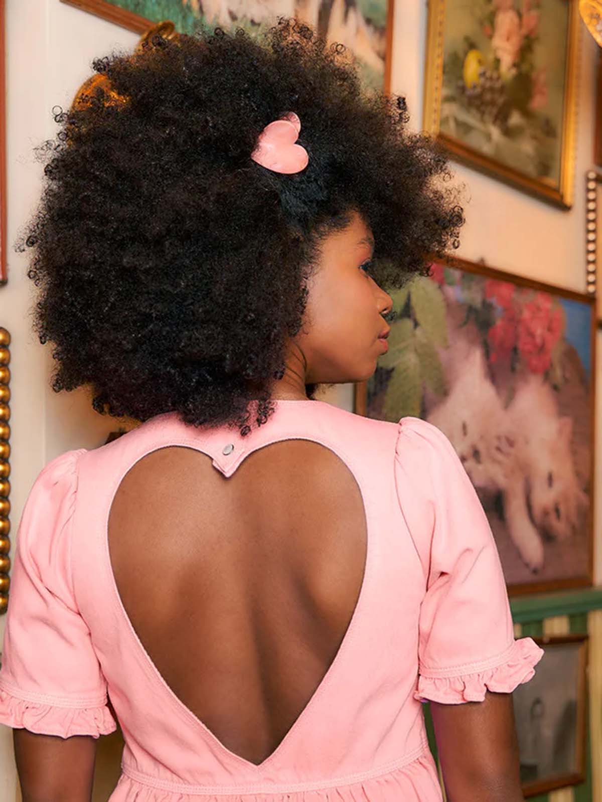 cou cou suzette hair clip with pink heart
