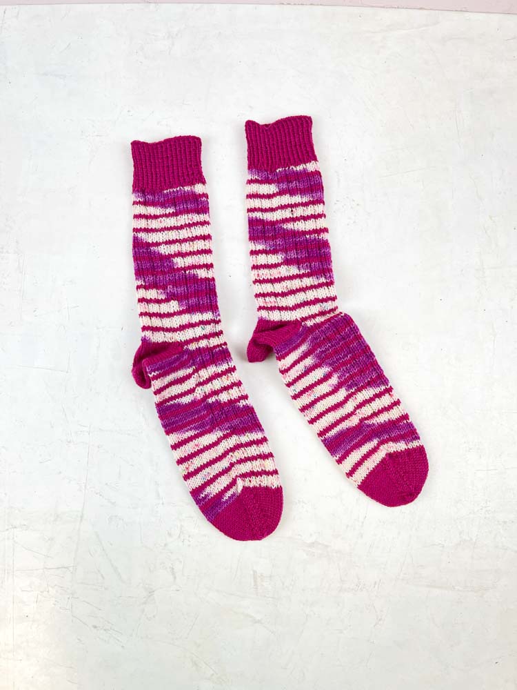 hand knitted socks in wool