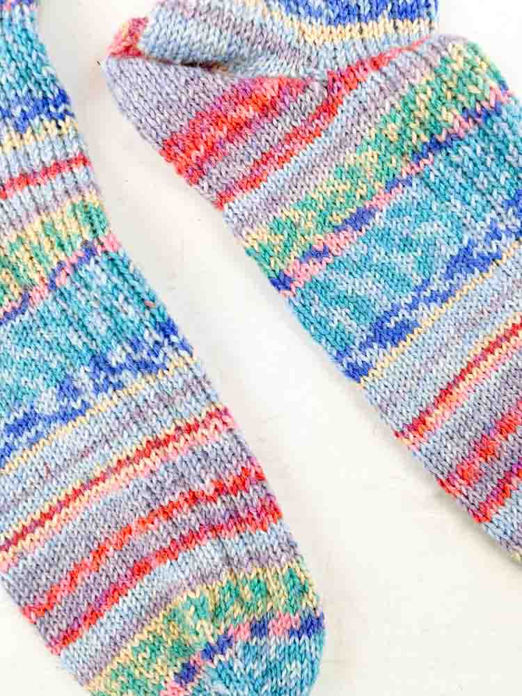 hand knitted socks in wool