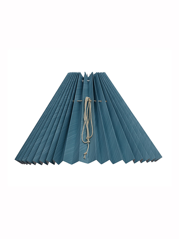 pleated lampshade in dove blue