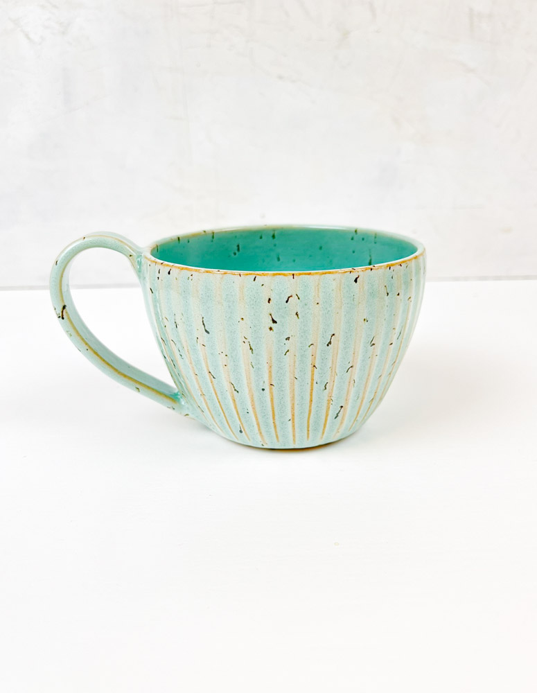 Rolled ceramic cup - cappurccino