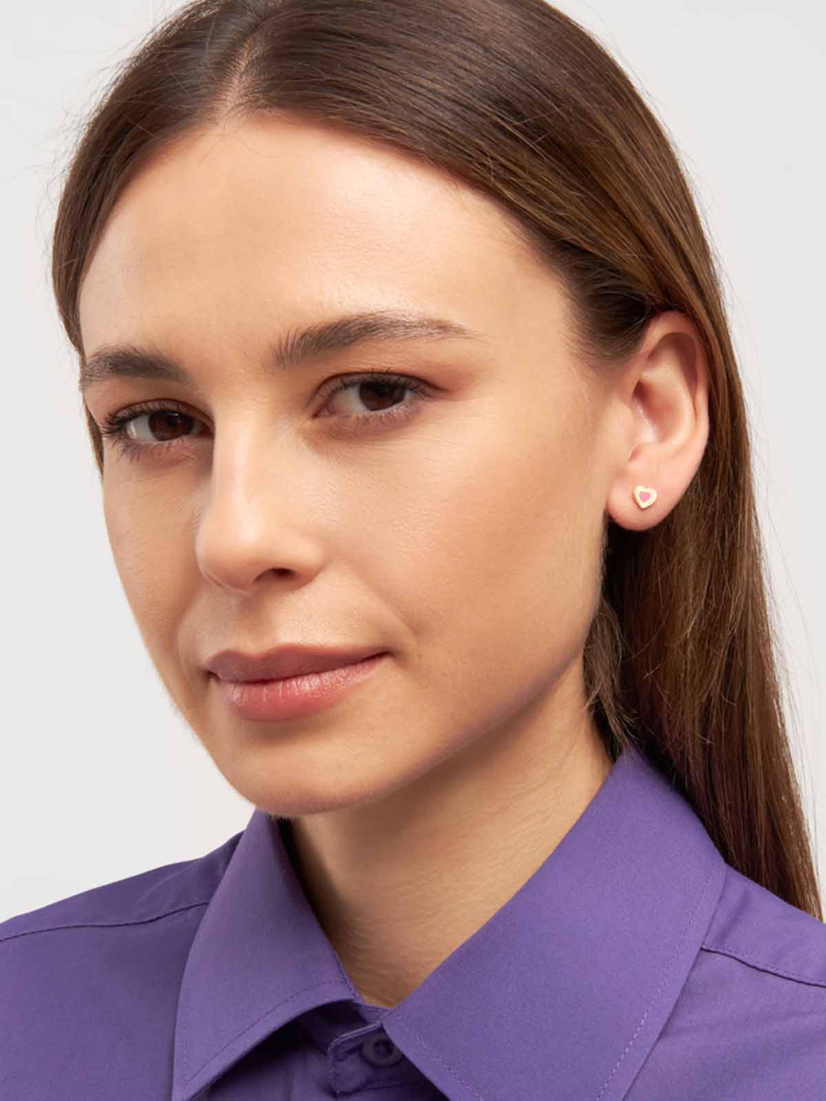 lulu copenhagen earring heart with pink