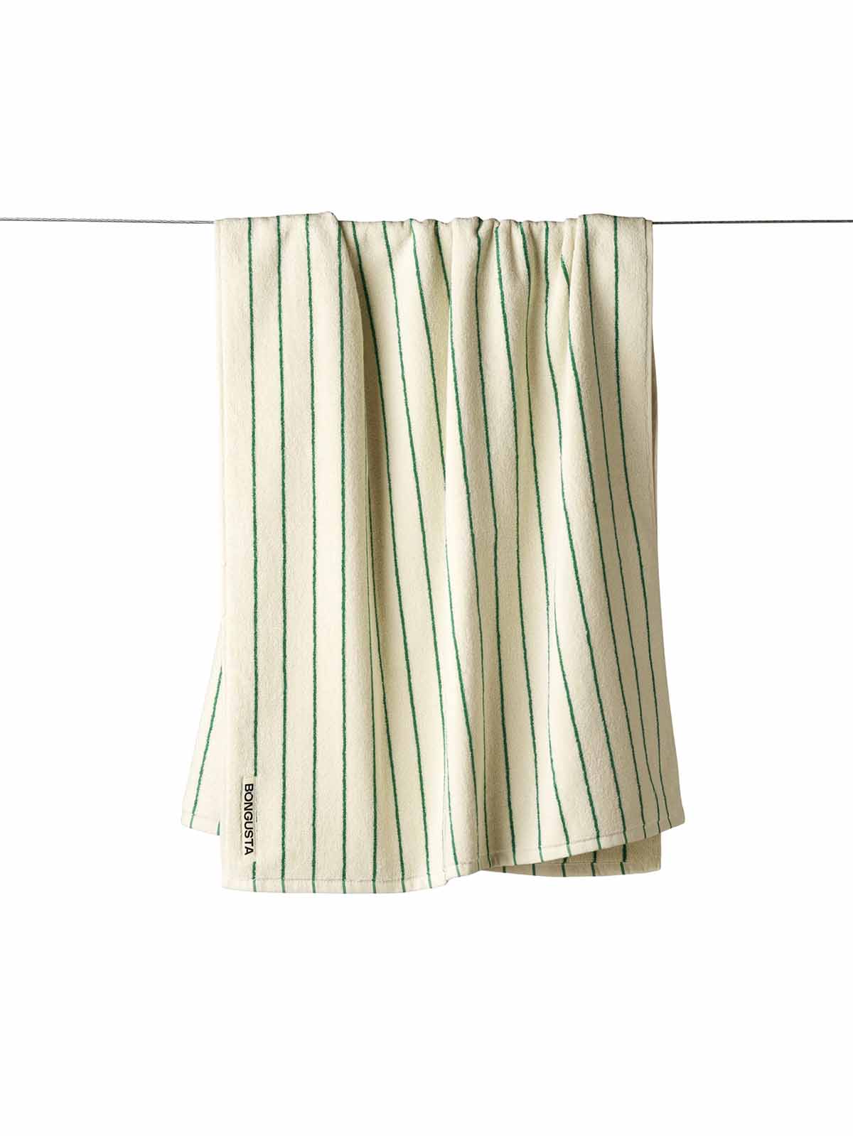 bath towel in pink with stripes from bongusta
