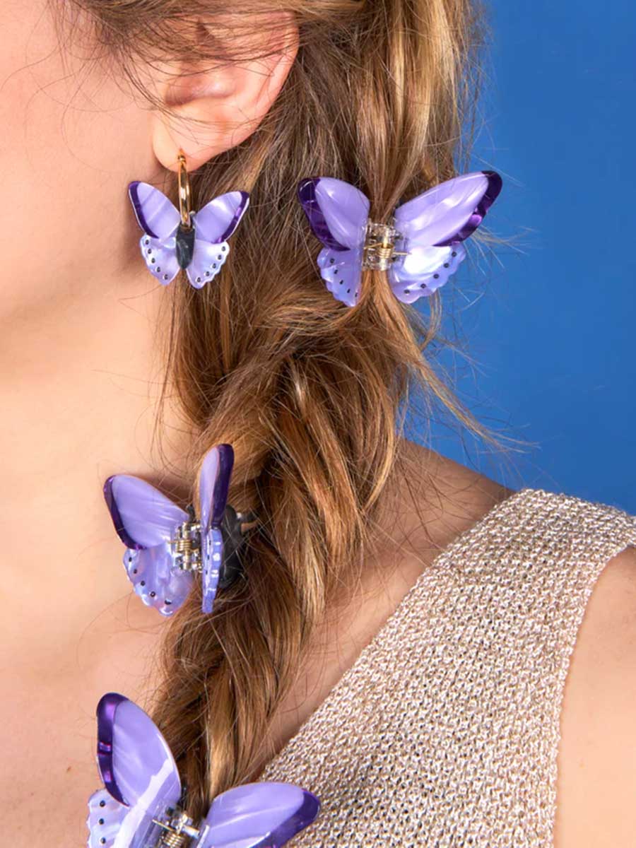 hairpins butterflies in purple cou cou suzette