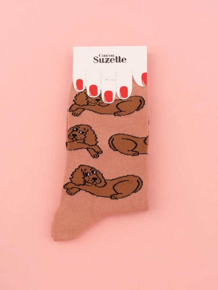 cou cou suzette stockings with cocker spaniels