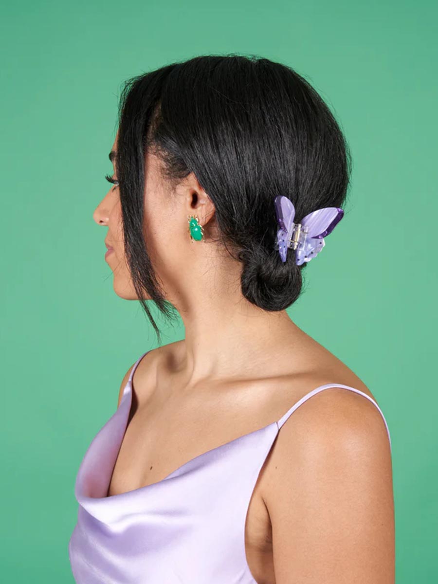 cou cou suzette hair clip with butterflies