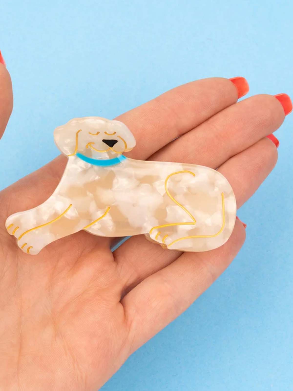 Hair clip with yellow Labrador from French Cou Cou Suzette