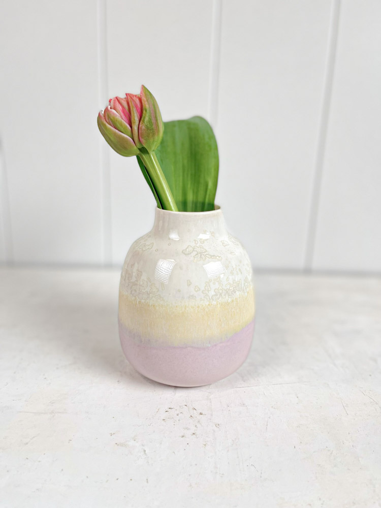 small ceramic vases from lena pedersen in bright colors