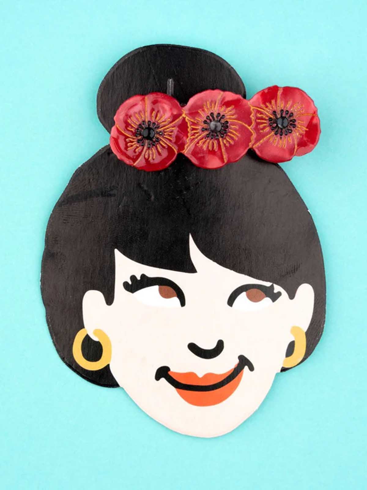 cou cou suzette hairpin red poppy