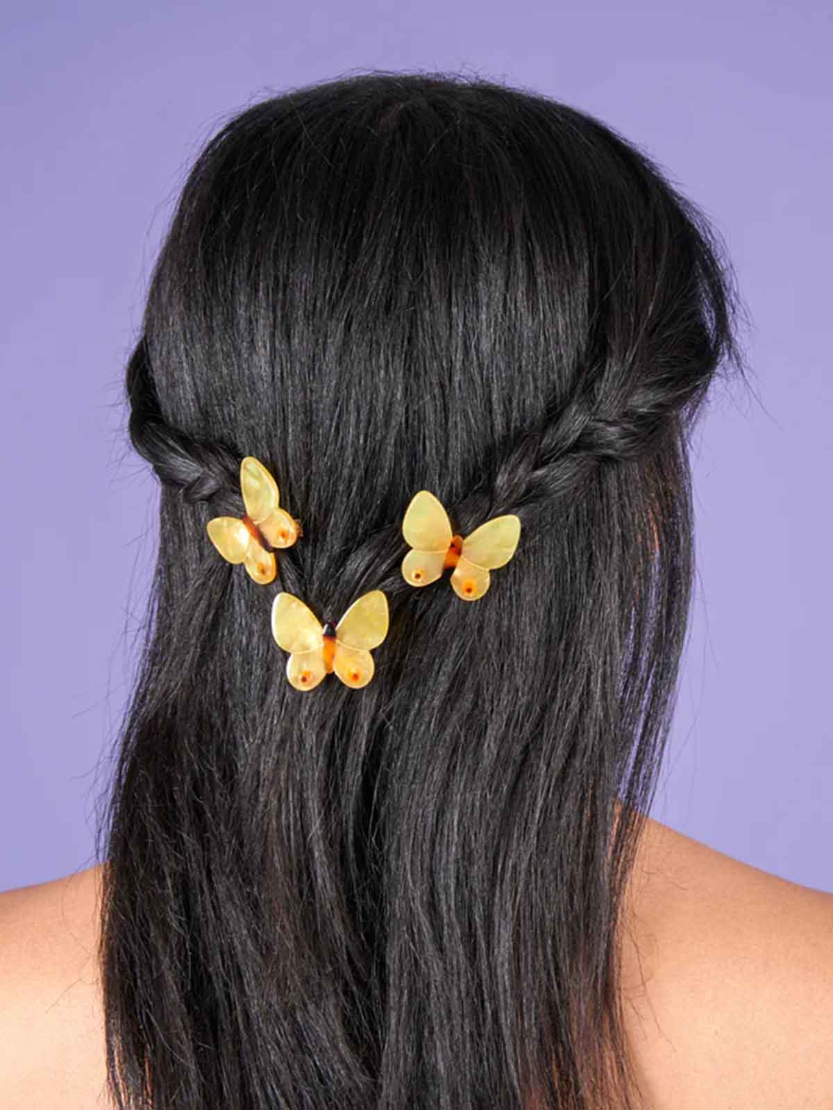 hairpin yellow butterfly cou cou suzette