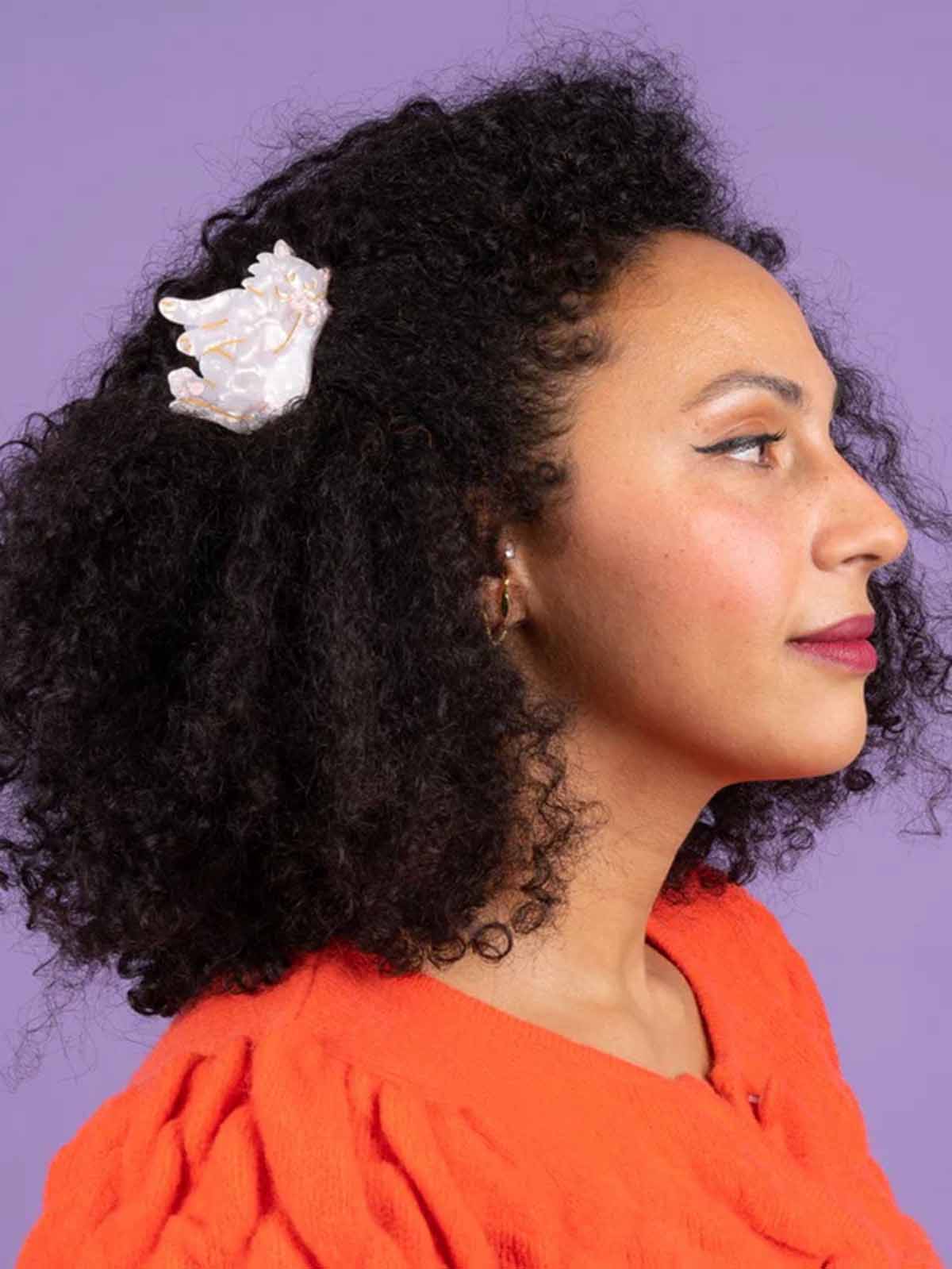 remix by sofie - cou cou suzette hair clip with grey cat