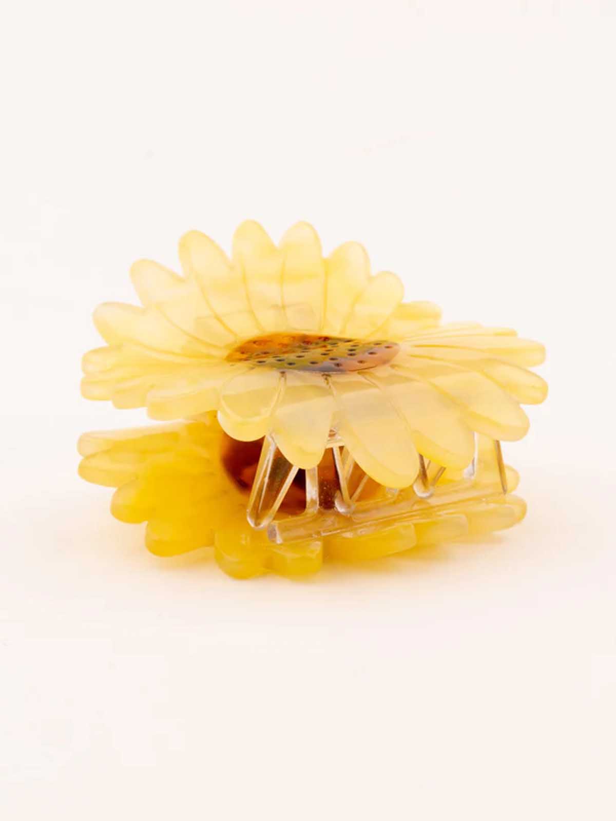 remix by sofie - cou cou suzette hair clip with sunflower - yellow and brown
