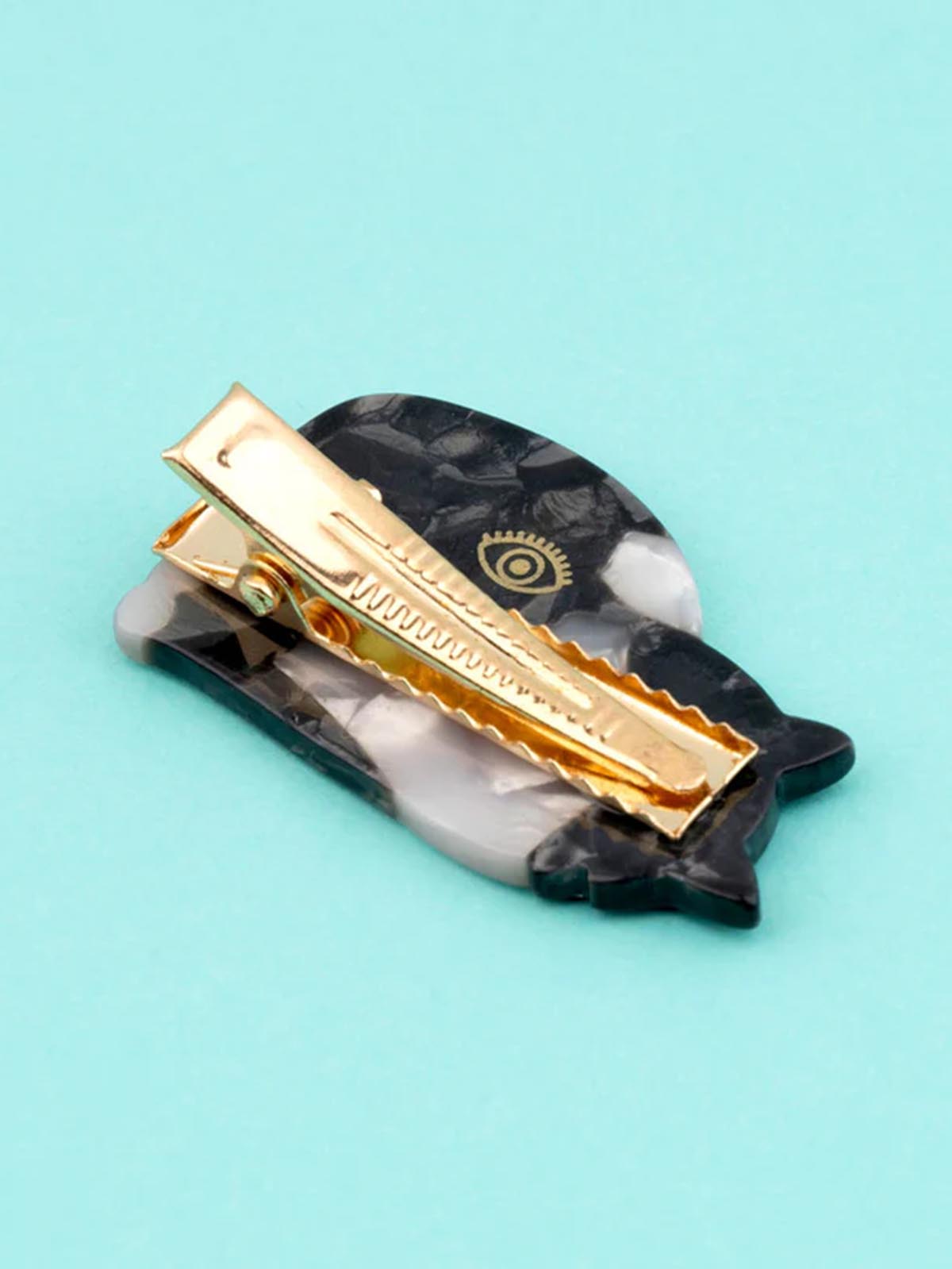 cou cou suzette hairpin with black and white cat