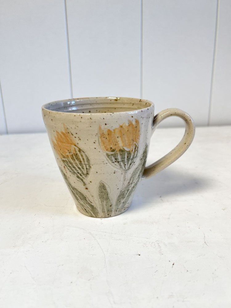 ceramic cup with handle