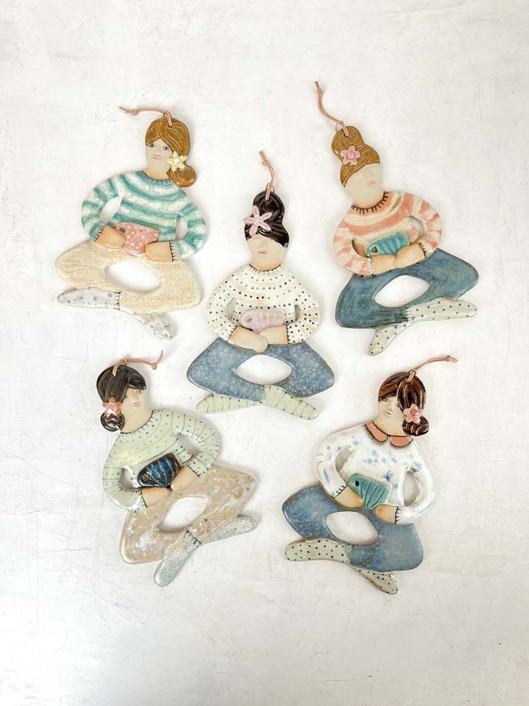 ceramic wall decorations from Danish ceramicist mia Lindbirk