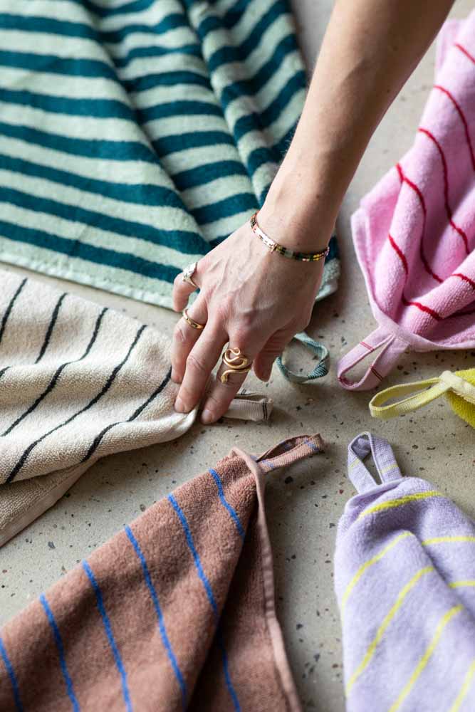 bongusta towels in 100% organic cotton, many colors
