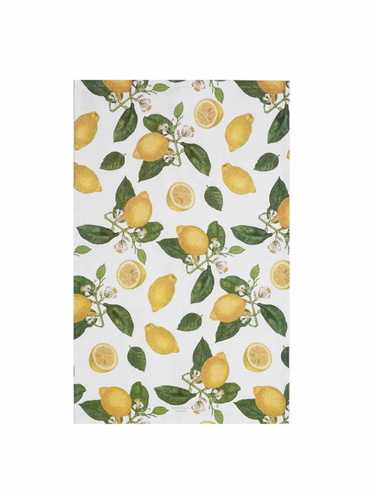 koustrup and co tea towel in 100% organic cotton with lemons