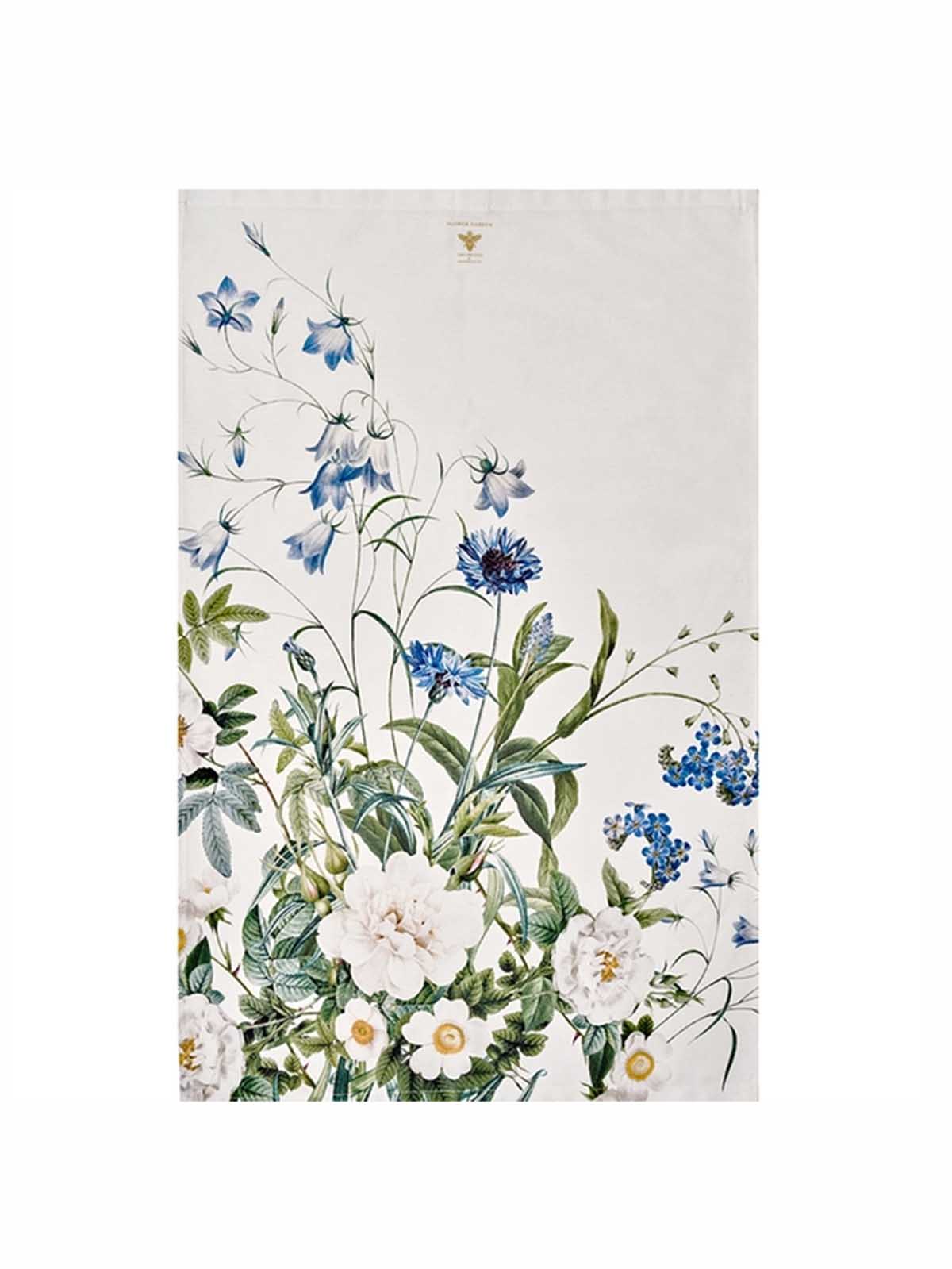koustrup and co tea towel in 100% organic cotton with flowers