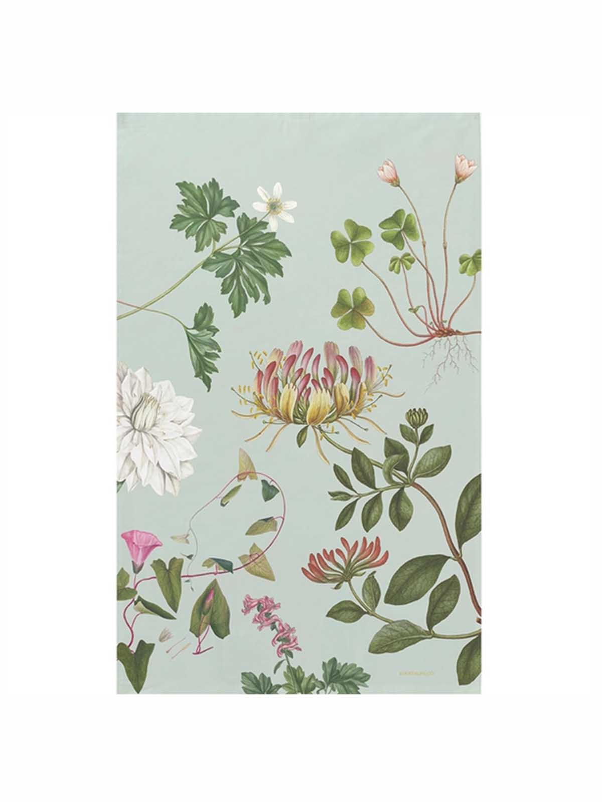 koustrup and co tea towel in 100% organic cotton with flora danica