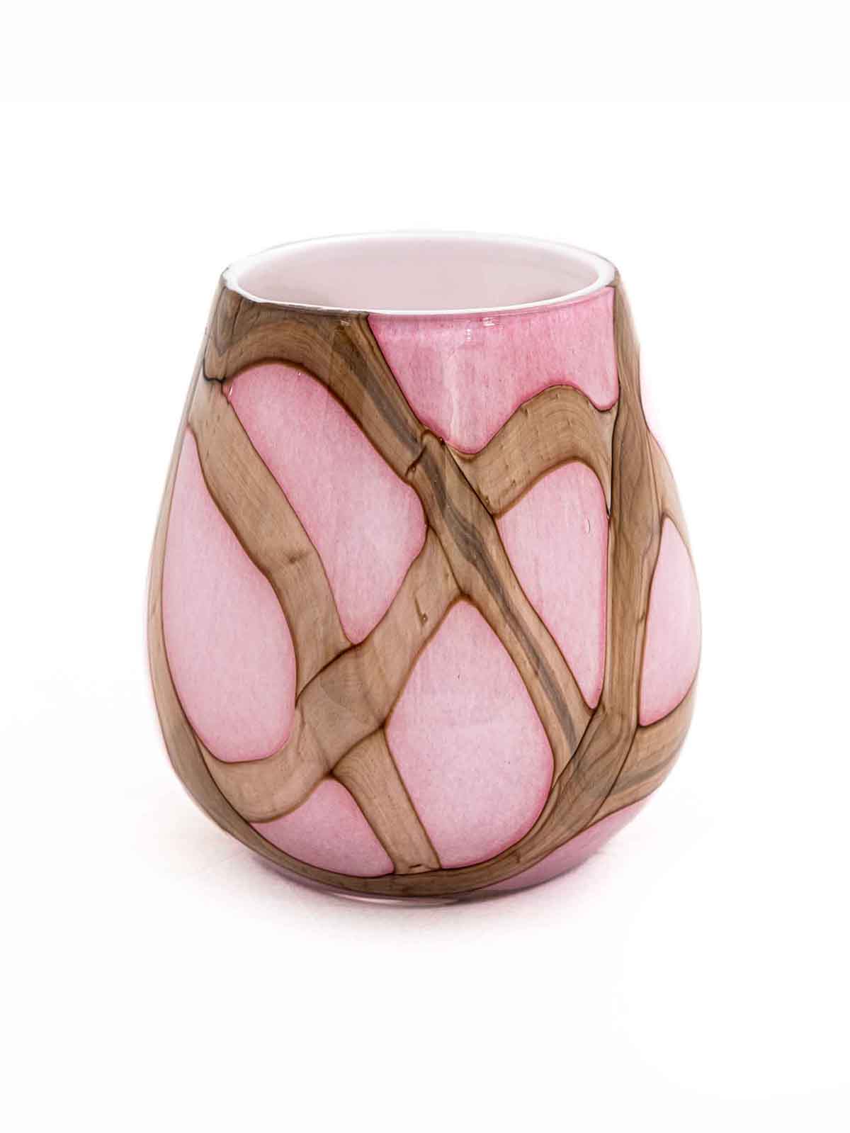 Opal glass vase in mixed colours in pink, from remix by Sofia