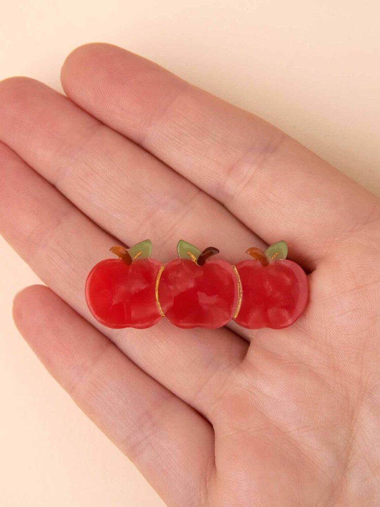 cou cou suzette hairpin red with red apples