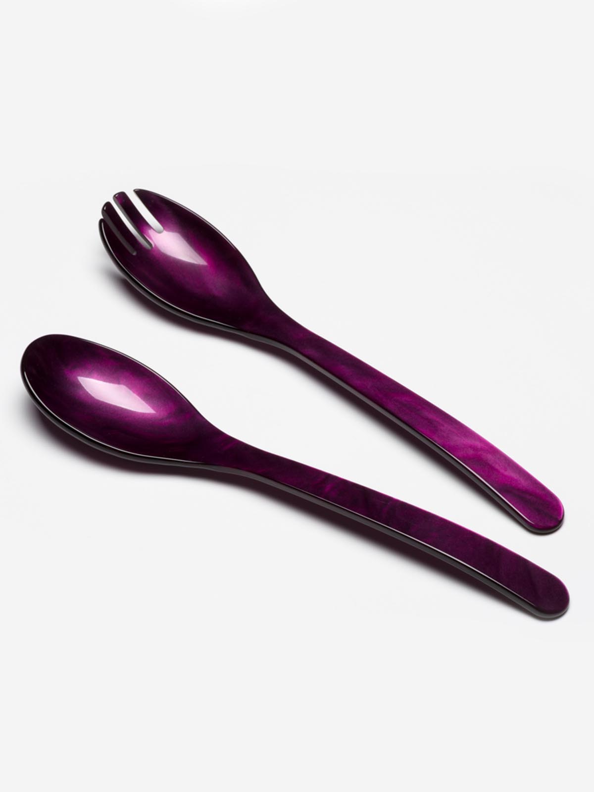 salad cutlery from home Söhne in plum
