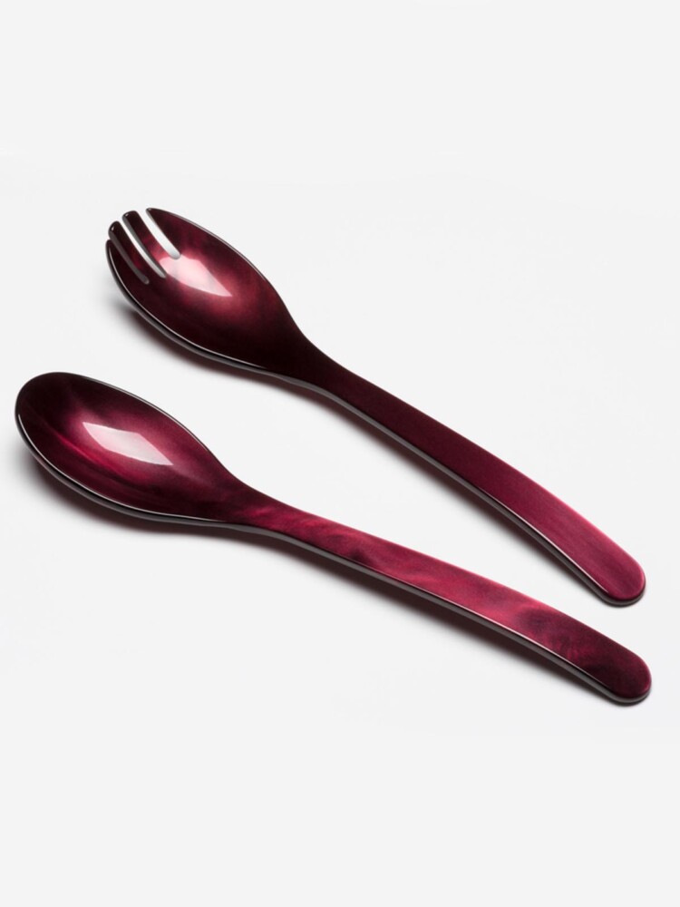 salad cutlery from the home Söhne in burgundy