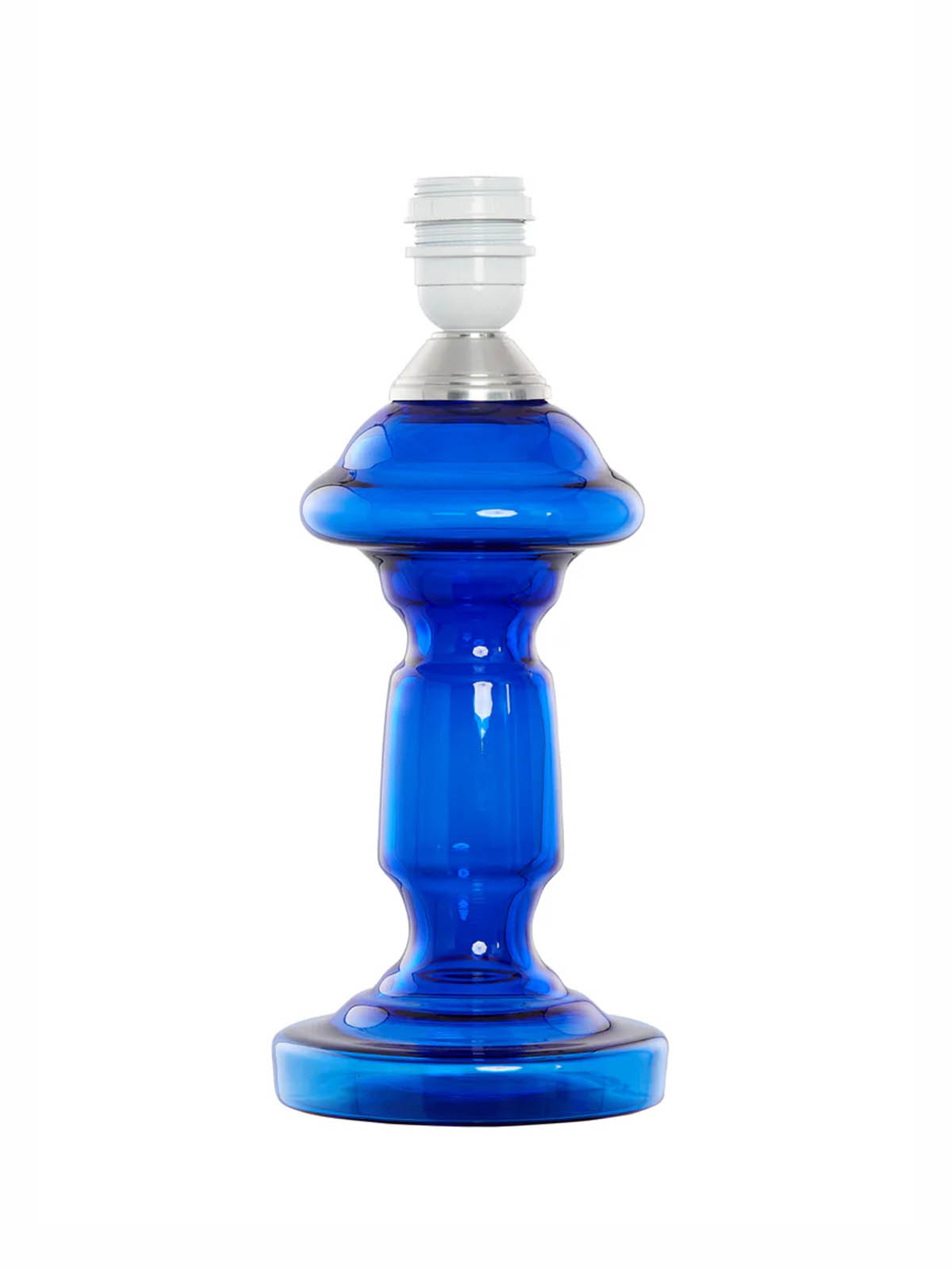 pink rose lamps - royal blue petro table lamp in mouth blown glass