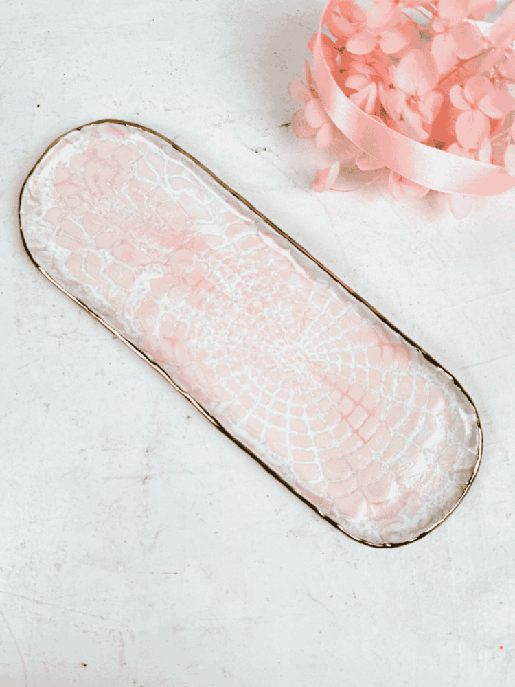 ceramics by miabella - jewelry plate in pink
