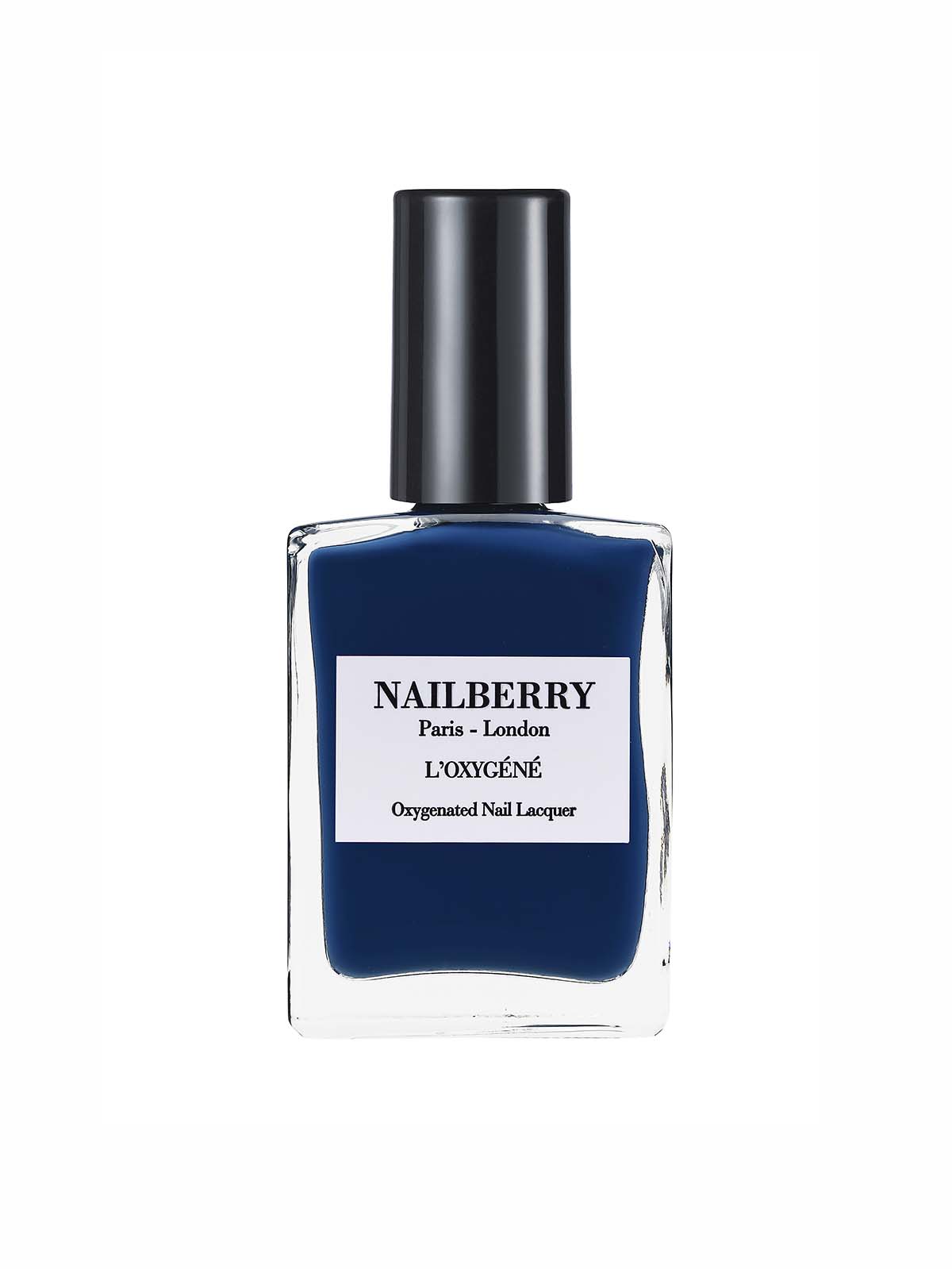 nailberry nail polish vegan and not tested on animals. Orage, which is a beautiful indego blue color.
