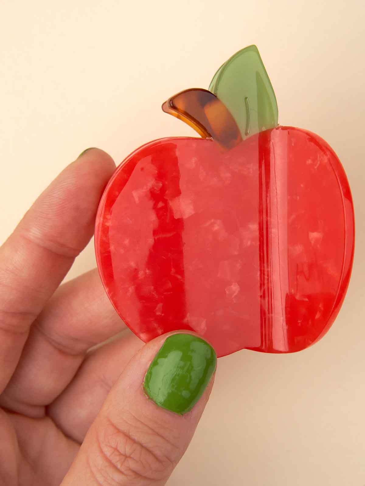 cou cou suzette hair clip apple